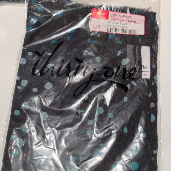 31 cool confetti crossbody organizing tote, thermal pouch set matching scarf NIP - Picture 2 of 7